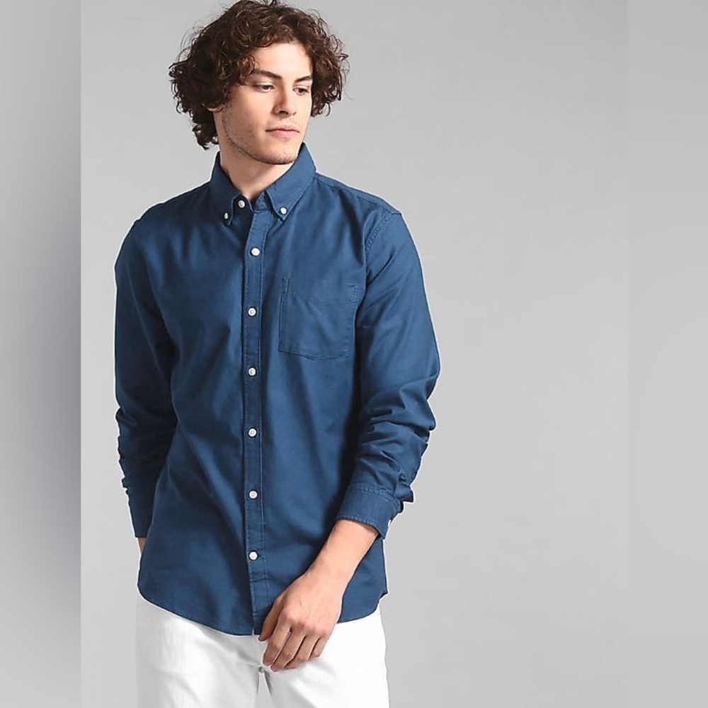 Gap Lived In Stretch Oxford Shirt - Picture 3 of 8
